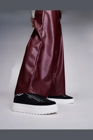 HUGO BOSS Zapatillas de deporte negras con plataforma y detalle de nailon Lyssa de