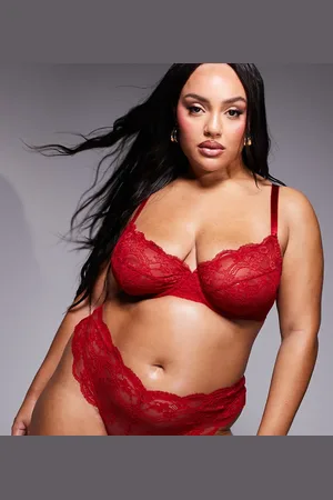ASOS Sujetador con aros de encaje Lola de ASOS DESIGN Curve