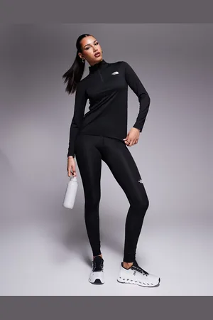 The North Face Leggings capri deportivos negros con logo Flex de Training