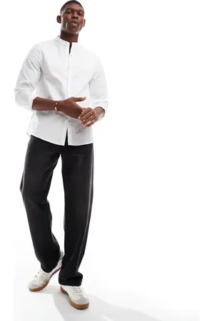 New Look Camisa blanca con cuello mao de