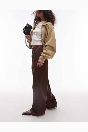 Topshop Joggers marrones de pana de