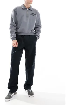 ASOS Pantalones cargo negros de corte recto de