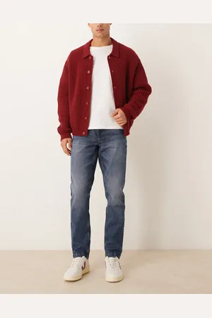 ASOS Vaqueros azules de corte slim con lavado oscuro de