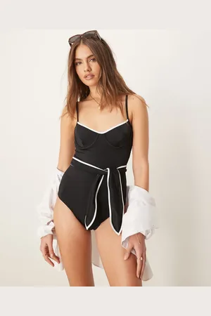 Free Society Bañador con aros y lazada delantera de -Multicolor