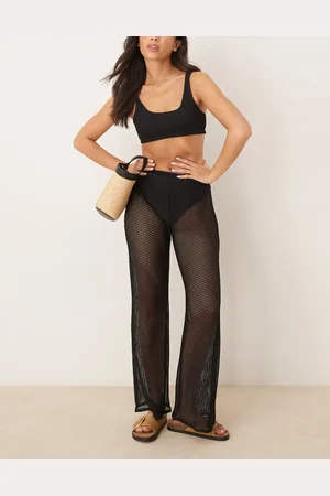 Free Society Pantalones playeros negros de punto de