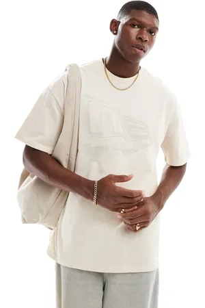 New Era Camiseta color con logo de -Blanco
