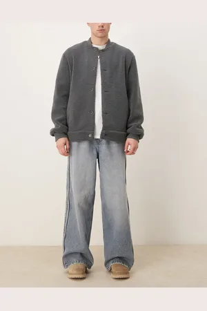 ASOS Vaqueros azules muy holgados con cinturilla elástica y lavado medio de