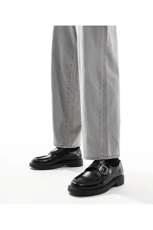 ASOS Zapatos Monk negros con suela gruesa de