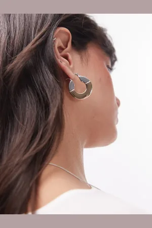 Topshop Pendientes de aro de varios tonos Ellis de