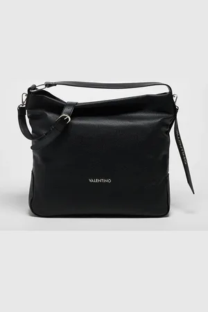VALENTINO Bolso de hombro negro extragrande holgado Peonies de Valentino