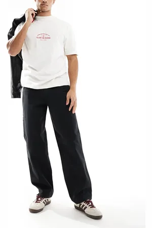 ASOS Pantalones negros holgados de estilo carpintero de