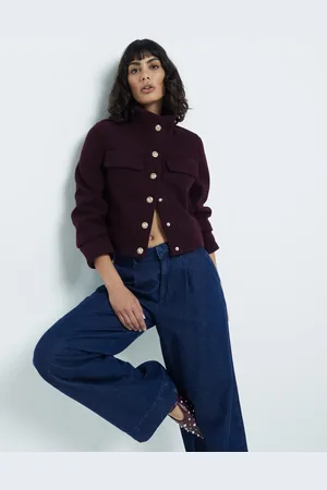 River Island Chaqueta corta con cuello alzado de -Rojo