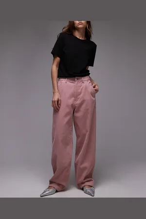 ARKET Pantalones rosas de pernera barrel de pana Amber de