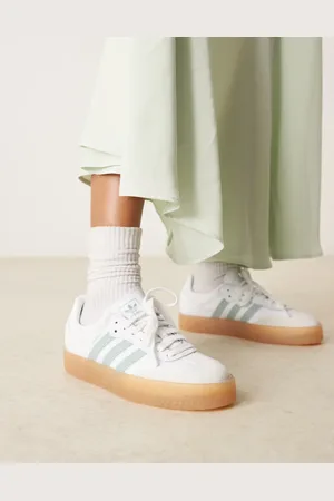 adidas Zapatillas de deporte blancas y azul claro Sambae de