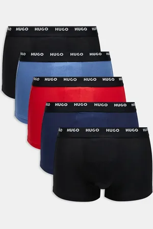 HUGO BOSS Pack de 5 calzoncillos de color negro, azul y rojo de HUGO Bodywear