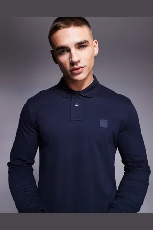 HUGO BOSS Polo de manga larga y corte slim con logo a tono de piqué Passerby de