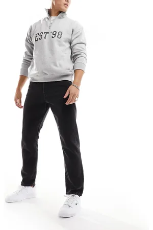JACK & JONES Vaqueros negro lavado de corte recto Chris de Essentials