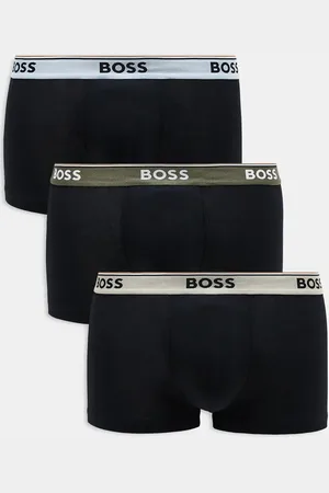 HUGO BOSS Pack de 3 calzoncillos negros con logo en la cinturilla Power de
