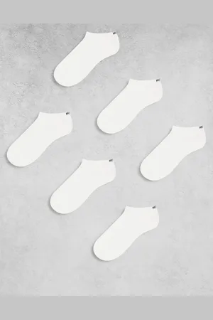 HUGO BOSS Pack de 6 pares de calcetines tobilleros deportivos blancos con logo de HUGO Bodywear
