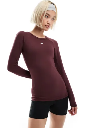 adidas Top de manga larga Techfit de adidas Training-Rojo
