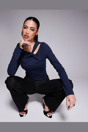 ASOS Top de manga larga con detalle retorcido de