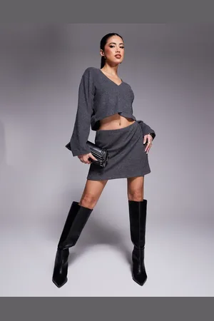 ASOS Minifalda con acabado cepillado de (parte de un conjunto)
