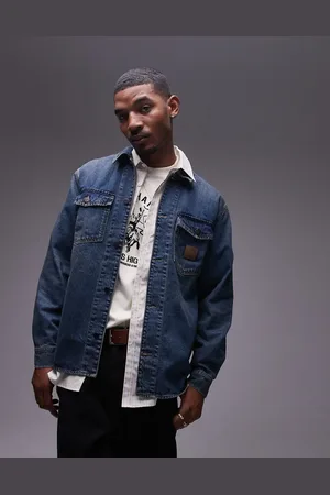 Carhartt Chaqueta estilo camisa con lavado medio Lincoln de -Azul