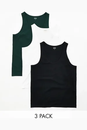 ASOS Pack de 3 camisetas de varios colores sin mangas de