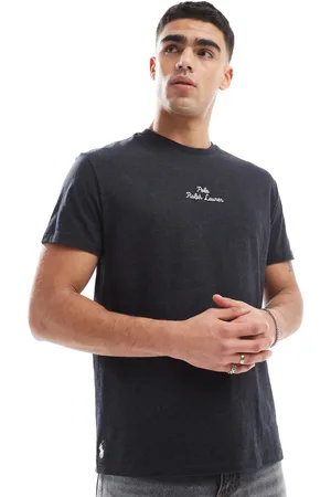 Ralph Lauren Camiseta de corte clásico extragrande con logo de texto en el centro de