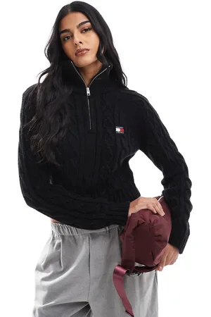 Tommy Hilfiger Jersey con cremallera corta de punto de ochos de