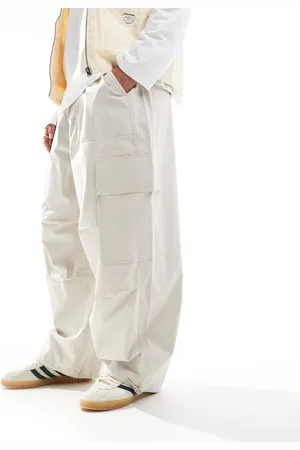 ASOS Pantalones cargo color de estilo paracaidista de -Blanco