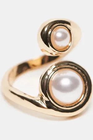 ASOS Anillo con diseño envolvente y detalle de perla de imitación de