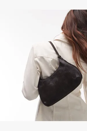MANGO Bolso de hombro efecto piel de potro de