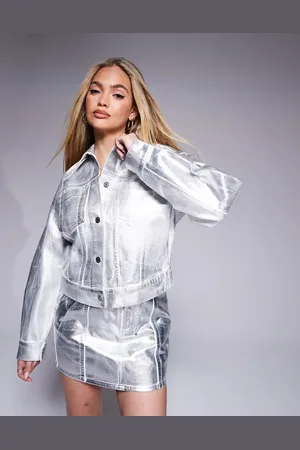 Armani Exchange Chaqueta plateada con revestimiento metalizado de (parte de un conjunto)-Plateado
