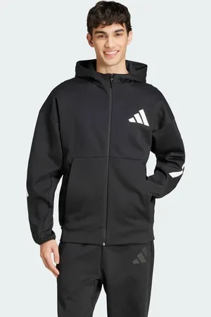 adidas Chaqueta de chándal negra con capucha y cremallera Z.N.E. de -Negro