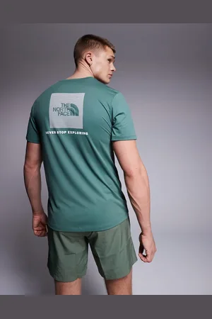 The North Face Camiseta verde con estampado trasero de recuadro 24/7 Box NSE de Training