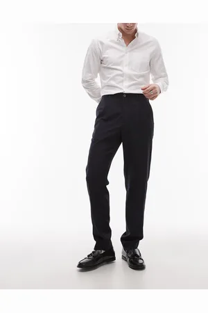 MANGO Pantalones de corte slim de mezcla de lana de