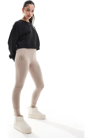 New Era Leggings con logo de los NY Yankees de -Negro