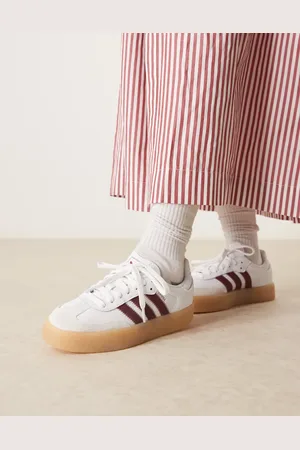 adidas Zapatillas de deporte blancas y burdeos Sambae de