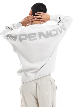 A Bathing Ape Sudadera jaspeado con cuello redondo y detalle de corazón de