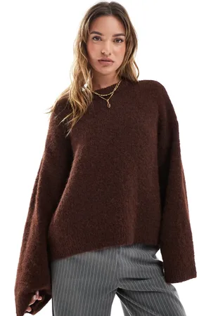 ASOS Jersey extragrande con mangas anchas de punto mullido de