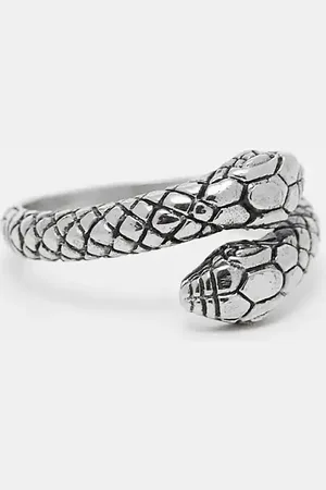 ASOS Anillo pulido con diseño de serpiente de acero inoxidable resistente al agua de