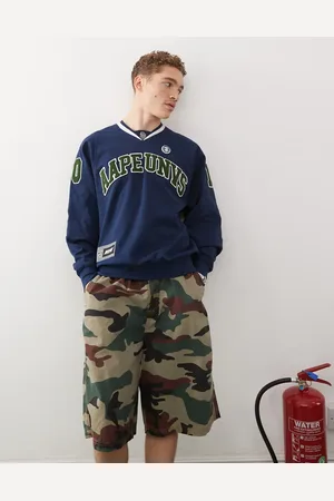 A Bathing Ape Sudadera de estilo universitario con logo de