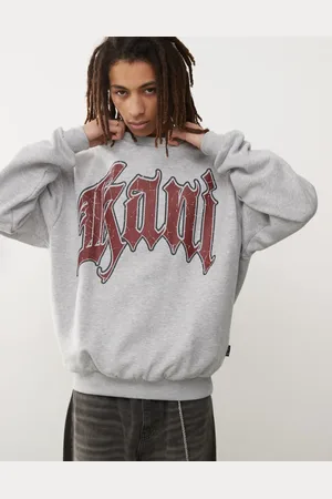 Karl Kani Sudadera jaspeado con cuello redondo y logo de