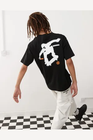 A Bathing Ape Camiseta negra con estampado de skater de -Verde
