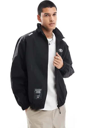 A Bathing Ape Chaqueta negra con cremallera de nailon de -Gris