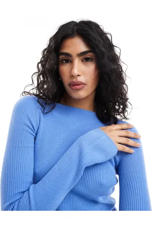 ASOS Top con cuello barco de punto de