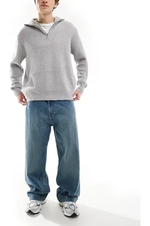 Hollister Vaqueros muy holgados con lavado azul medio de