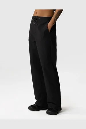 The North Face Pantalones negros de pernera ancha con lazada de cordón de