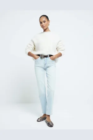 River Island Vaqueros azules de corte slim con lavado claro de